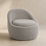 Fenice Curved Chair in warm beige Elara studio