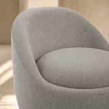 Fenice Curved Chair fabric and cushion detail