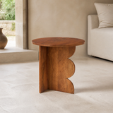 Fiesole Natural Timber Side Table in a premium Mediterranean interior