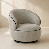 Grazia Cream Boucle Armchair in warm beige Elara studio