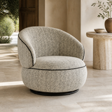 Grazia Cream Boucle Armchair in a premium Mediterranean interior