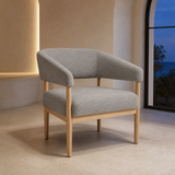 Hyatt grey woven occasional chair in refined evening lounge