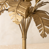 Ibiza Palm Tree Table Lamp Gold — antique gold leaf and stem detail