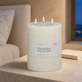 Illume Pillar LED Candle White — blue hour bedroom lifestyle