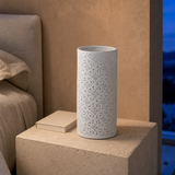 Isla Porcelain Table Lamp White — blue hour bedroom lifestyle