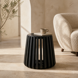 Kaito Marble Side Table in a premium Mediterranean lounge