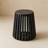 Kaito Marble Side Table in a warm beige Elara studio