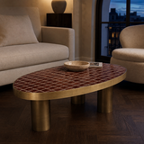 Kendall Handmade Tile Coffee Table in a European evening salon