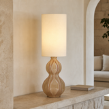 Koda Rattan Lamp in a premium Mediterranean living room