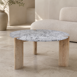 Licata Granite Coffee Table in a premium Mediterranean living room