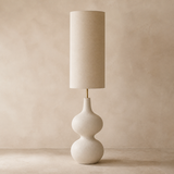 Lido Resin Floor Lamp Natural in a warm beige Elara studio