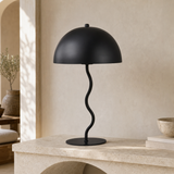 Madison black metal table lamp in a premium Mediterranean interior