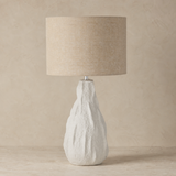 Malmo ceramic lamp in a warm beige Elara studio