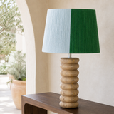 Marco wood lamp from an alternate Mediterranean courtyard angle