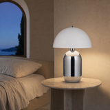 Marlo Ceramic Lamp — evening bedroom lifestyle