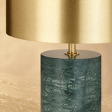 Massa Marble/Metal Lamp — green marble and brushed brass detail