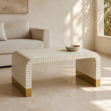 Medina Natural Inlay Coffee Table in a premium Mediterranean interior