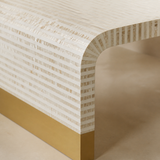 Medina Natural Inlay Coffee Table handcrafted inlay and gold detail