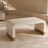 Medina Natural Inlay Coffee Table from an alternate angle