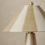 Mellow Ceramic Lamp handcrafted striped finish detail