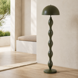 Miami olive floor lamp from an alternate angle in a coastal villa