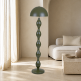 Miami olive floor lamp in a warm Mediterranean living room