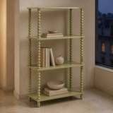 Montana Oak Shelf Unit — evening study lifestyle