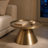Monza Gold Iron Accent Table — evening salon lifestyle