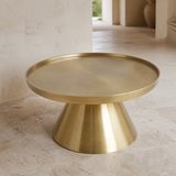 Monza Gold Iron Accent Table — alternate high three-quarter angle
