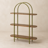 Moreno shelf unit in a warm beige Elara studio
