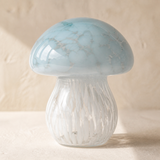 Mushroom Glass LED Lamp Small blown-glass finish close-up