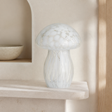 Mushroom Glass LED Lamp White in a premium Mediterranean interior
