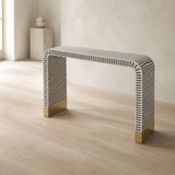 Nassau Hand-Inlay Console Table alternate angle