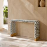Nassau Hand-Inlay Console Table in a premium Mediterranean entryway
