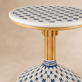 Noosa Accent Table woven rattan and bamboo detail