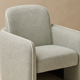 Nova Accent Chair flecked fabric and ivory piping detail