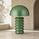 Onda forest green metal lamp in a Mediterranean interior