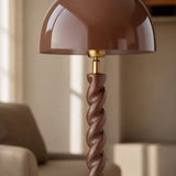Ormond chocolate dome, brass neck and twisted column detail