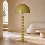 Ormond olive floor lamp in premium Mediterranean living room