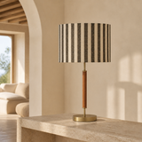 Oslo wood and brass table lamp in premium Mediterranean interior