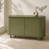 Oslo sage green timber sideboard in a premium Mediterranean interior