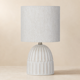 Paige ceramic table lamp in warm beige Elara studio