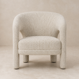 Paige natural boucle armchair in warm beige Elara studio