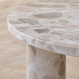 Close-up of Palazzo taupe brecciated marble finish
