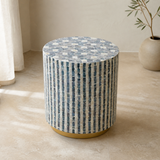 Palermo mosaic cylinder accent stool from an alternate angle