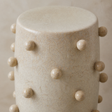 Pippo stool glazed finish and spherical stud detail