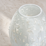Playa frosted glass and white inclusion detail