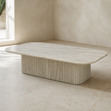 Ravello White Marble Coffee Table alternate angle
