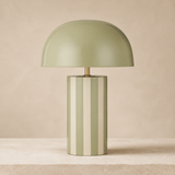 Raya Metal Lamp Charcoal in the Elara beige studio