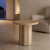 Rayas side table in a minimalist evening interior